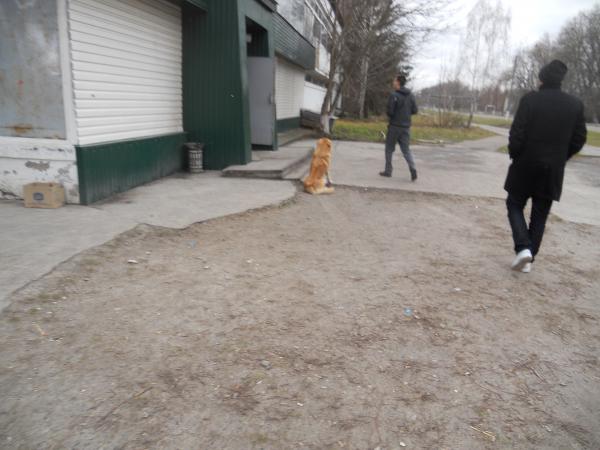 Entering the shop in Chernobyl